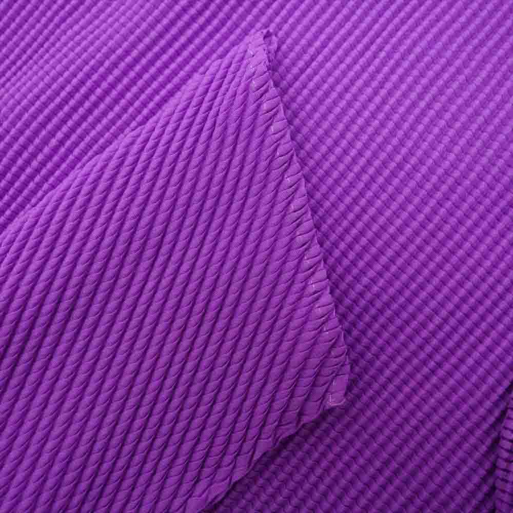 イッセイミヤケ プリーツ PP01FK918 ボックスプリーツ ボルトネック カットソー 半袖 紫 パープル系 3【美品】【中古】