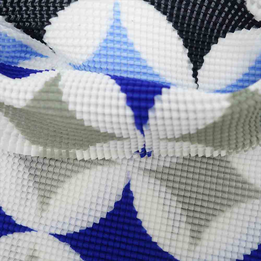 イッセイミヤケ プリーツ PP68FK746 ボックスプリーツ 総柄 ノースリーブ ボトルネック カットソー マルチカラー系 3【美品】【中古】