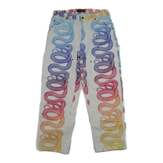 Supreme シュプリーム × HYSTERICGLAMOUR ヒステリックグラマー 21SS Snake Double Knee Denim Painter Pant  スネーク ダブル ニー デニム ペインター パンツ マルチカラー系 32【中古】
