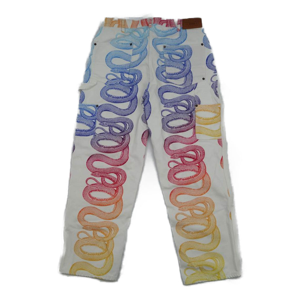 Supreme シュプリーム × HYSTERICGLAMOUR ヒステリックグラマー 21SS Snake Double Knee Denim Painter Pant  スネーク ダブル ニー デニム ペインター パンツ マルチカラー系 32【中古】