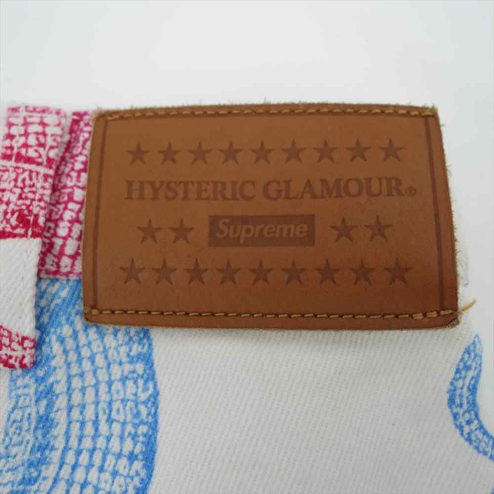 Supreme シュプリーム × HYSTERICGLAMOUR ヒステリックグラマー 21SS Snake Double Knee Denim Painter Pant  スネーク ダブル ニー デニム ペインター パンツ マルチカラー系 32【中古】