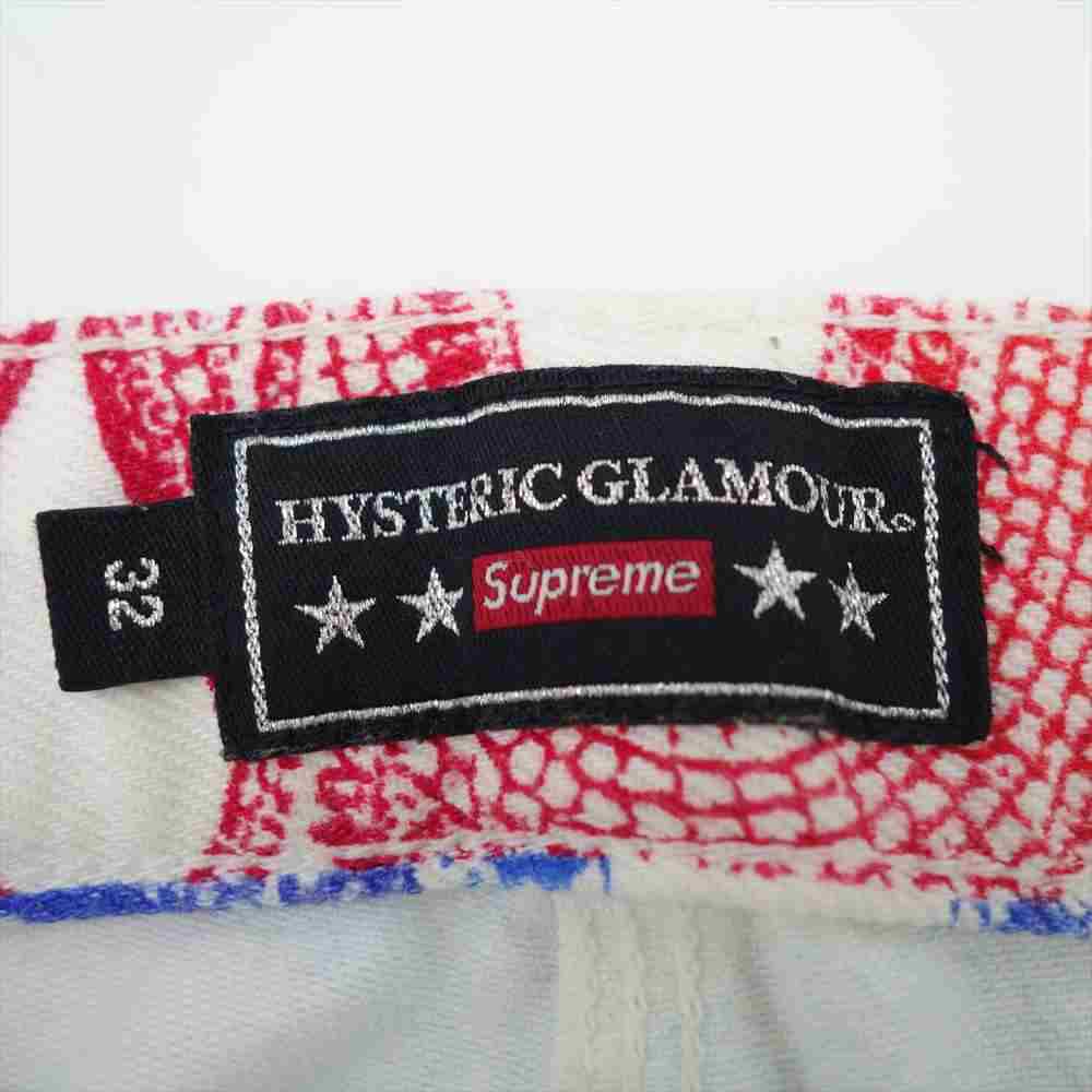 Supreme シュプリーム × HYSTERICGLAMOUR ヒステリックグラマー 21SS Snake Double Knee Denim Painter Pant  スネーク ダブル ニー デニム ペインター パンツ マルチカラー系 32【中古】