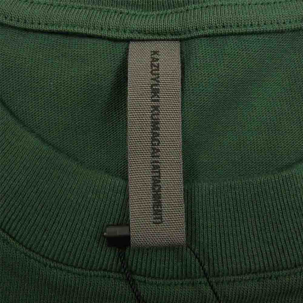 KAZUYUKI KUMAGAI ATTACHMENT カズユキクマガイアタッチメント 20SS KJ01-021 超長綿天竺 クルーネック S/S 半袖 Tシャツ カットソー グリーン系 1【新古品】【未使用】【中古】