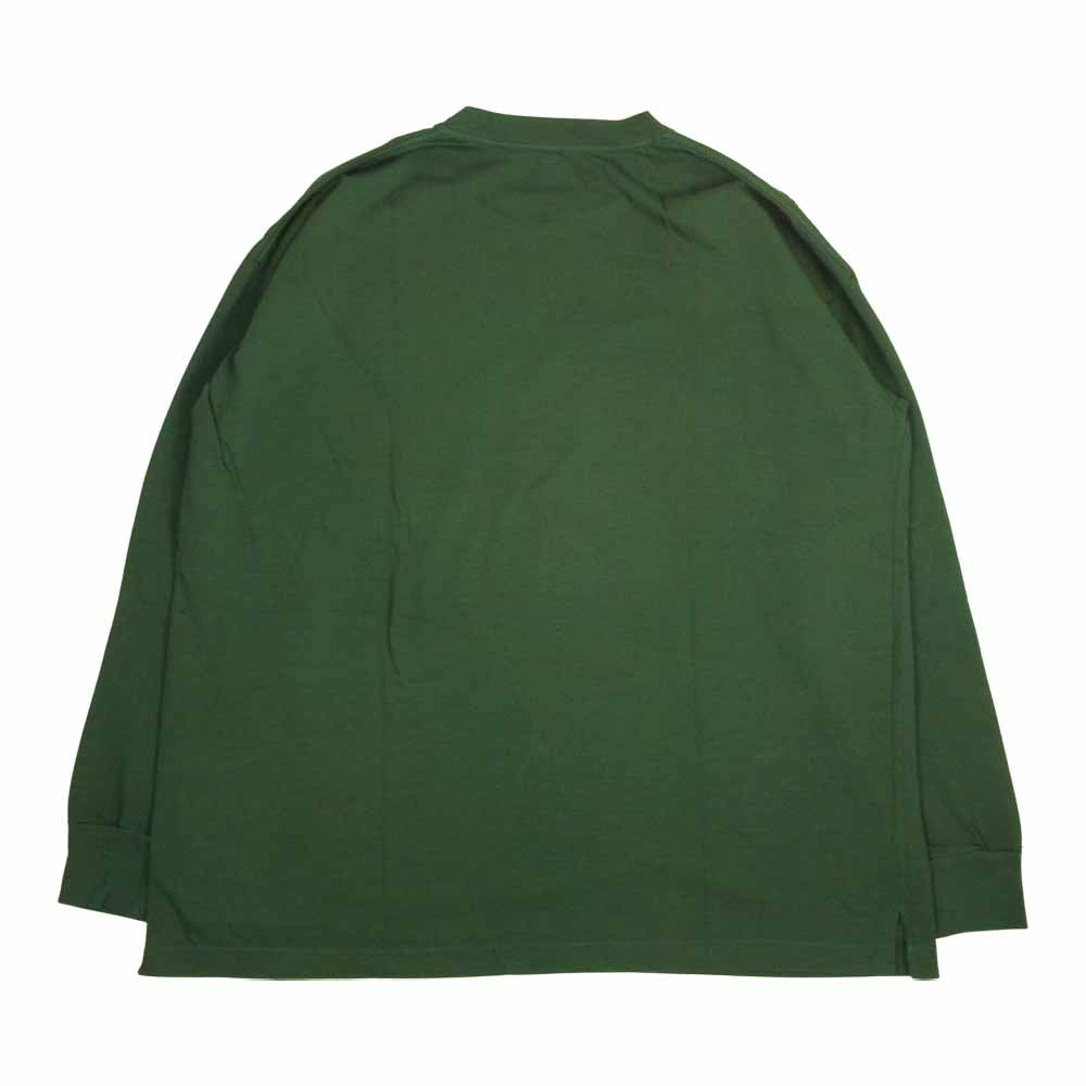 KAZUYUKI KUMAGAI ATTACHMENT カズユキクマガイアタッチメント 20SS KJ01-020 超長綿天竺 クルーネック S/S 長袖 Tシャツ カットソー グリーン系 1【新古品】【未使用】【中古】