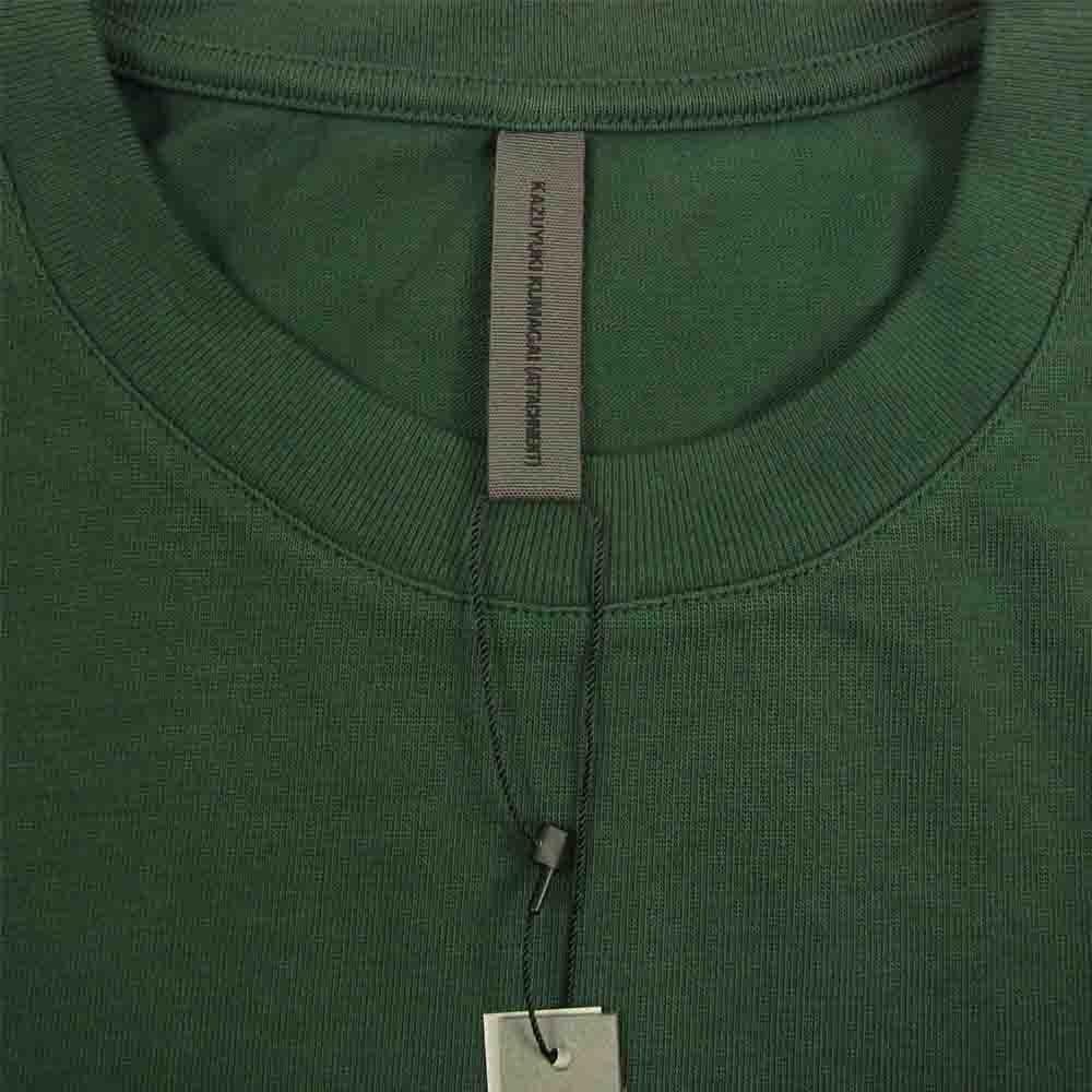 KAZUYUKI KUMAGAI ATTACHMENT カズユキクマガイアタッチメント 20SS KJ01-020 超長綿天竺 クルーネック S/S 長袖 Tシャツ カットソー グリーン系 1【新古品】【未使用】【中古】