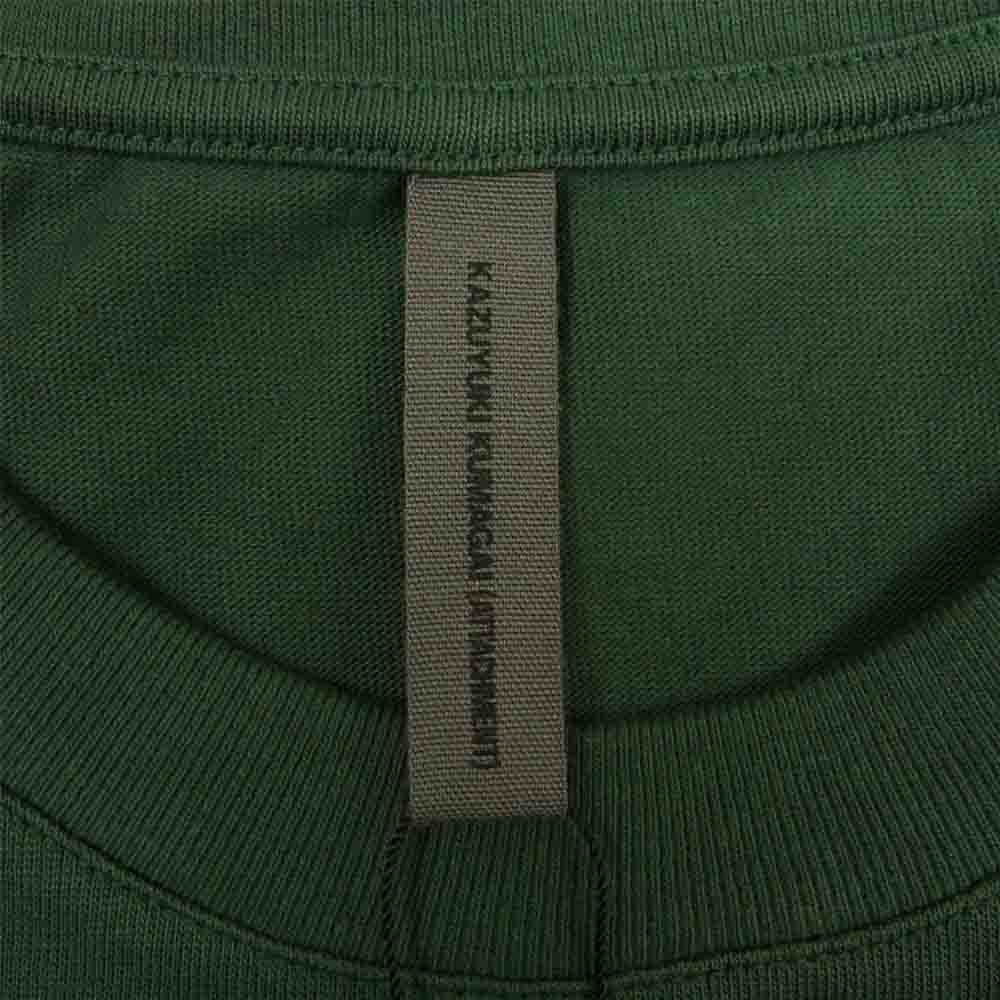 KAZUYUKI KUMAGAI ATTACHMENT カズユキクマガイアタッチメント 20SS KJ01-020 超長綿天竺 クルーネック S/S 長袖 Tシャツ カットソー グリーン系 1【新古品】【未使用】【中古】