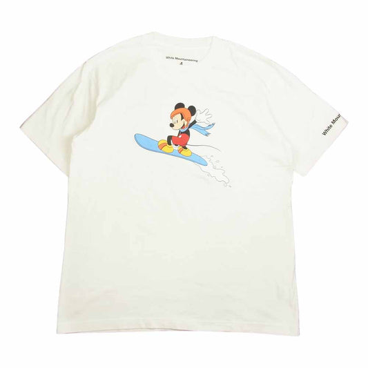 WHITE MOUNTAINEERING ホワイトマウンテニアリング WM2173524 × DISNEY PRINTED T-SHIRT ディズニー ミッキーマウス プリント 半袖 Tシャツ ホワイト ホワイト系 4【美品】【中古】