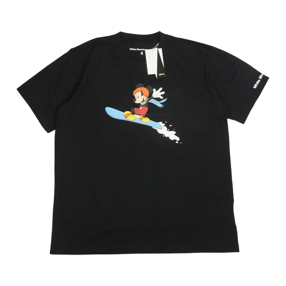 WHITE MOUNTAINEERING ホワイトマウンテニアリング WM2173524 × DISNEY PRINTED T-SHIRT ディズニー ミッキーマウス プリント 半袖 Tシャツ ブラック ブラック系 4【新古品】【未使用】【中古】