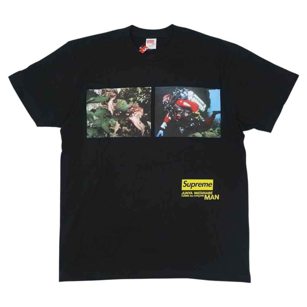 Supreme シュプリーム 21AW × JUNYA WATANABE COMME des GARCONS MAN 21AW Nature Tee ジュンヤワタナベ コムデギャルソン ナチュル フォト プリント 半袖 Tシャツ ブラック系 L【新古品】【未使用】【中古】
