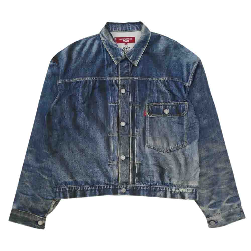 JUNYA WATANABE COMME des GARCONS ジュンヤワタナベコムデギャルソン eye × LEVI'S リーバイス ベルベルジン 22SS WI-J907-100 転写プリント デニムジャケット Ｇジャン インディゴブルー系 L【美品】【中古】