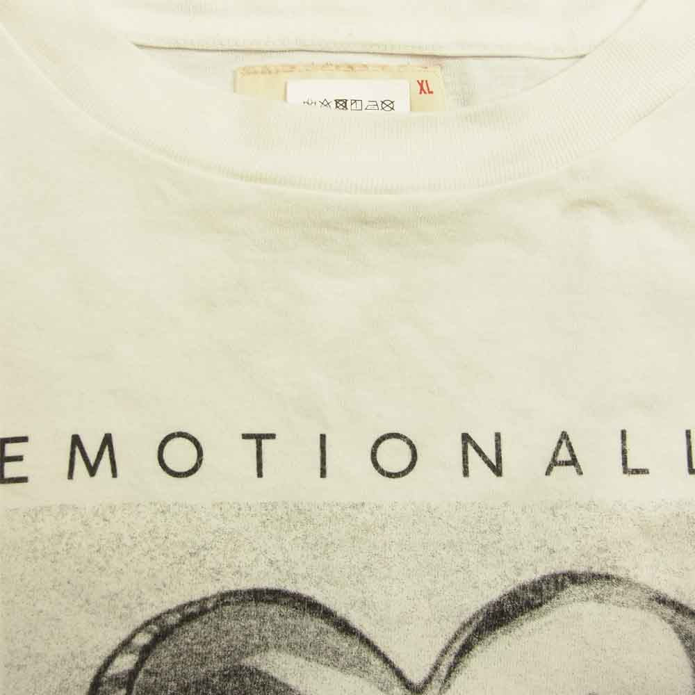 エモーショナリー アンアベイラブル SS HEART T WHT プリント Tシャツ ホワイト系 XL【中古】