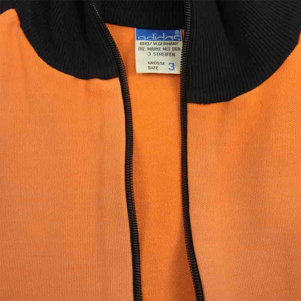 adidas アディダス 60s~70s トレフォイルマーク無タグ トラック ジャージ ジャケット オレンジ系 3【中古】