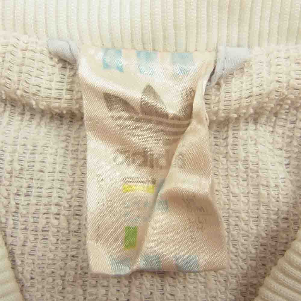 adidas アディダス 裏パイル ボーダー ブルゾン ジャケット レッド系 グレー系 S【中古】