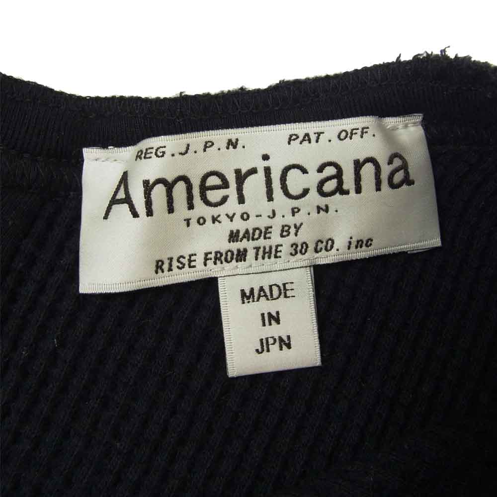 AMERICANA アメリカーナ ワッフル ヘンリー ワンピース ネイビー系【中古】