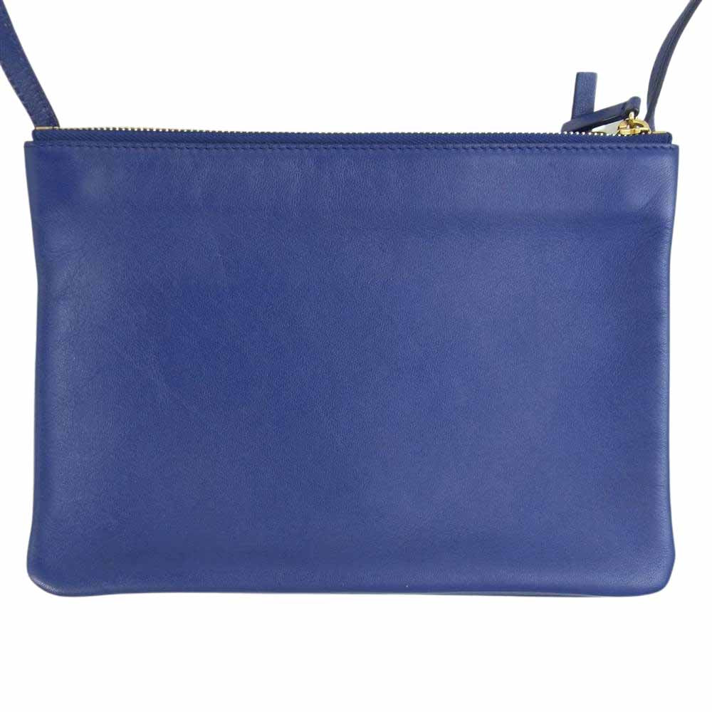 CELINE セリーヌ トリオ スモール 3連 ショルダーポーチ ブルー系【中古】