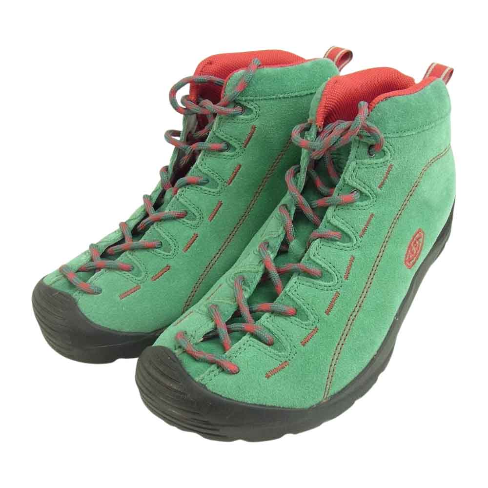 KEEN キーン JASPER TRAIL ジャスパー トレイル  ハイカット ブーツ シューズ  グリーン系 9.5【中古】