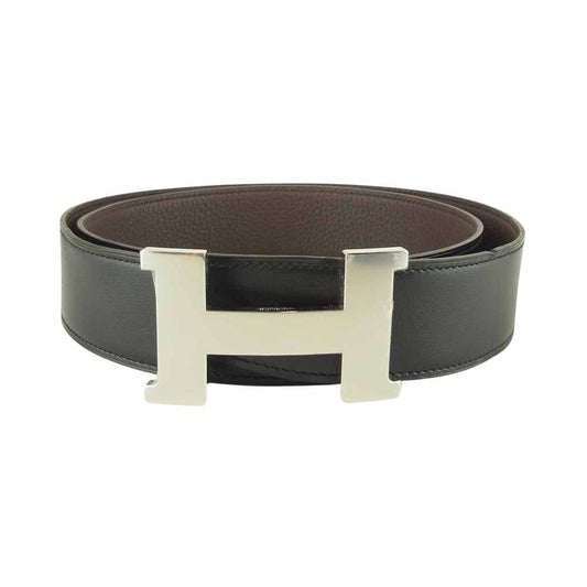 HERMES エルメス D刻印 コンスタンス Hベルト シルバー金具 ブラック系【中古】