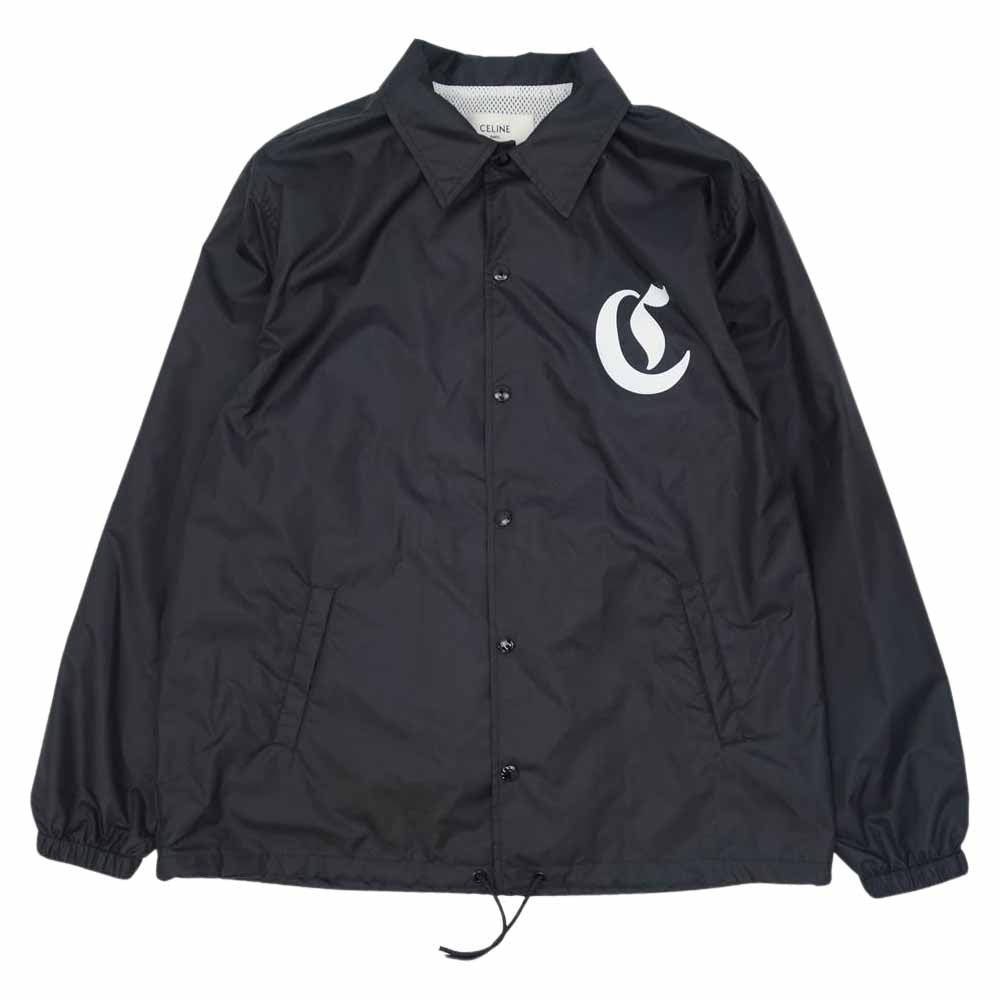 CELINE セリーヌ 22SS 2W544495M イニシャルプリント ルーズ ナイロン コーチ ジャケット  ブラック系 48【中古】