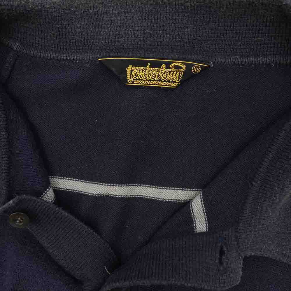 TENDERLOIN テンダーロイン 半袖 ボーダー ポロシャツ  ネイビー系 XS【中古】
