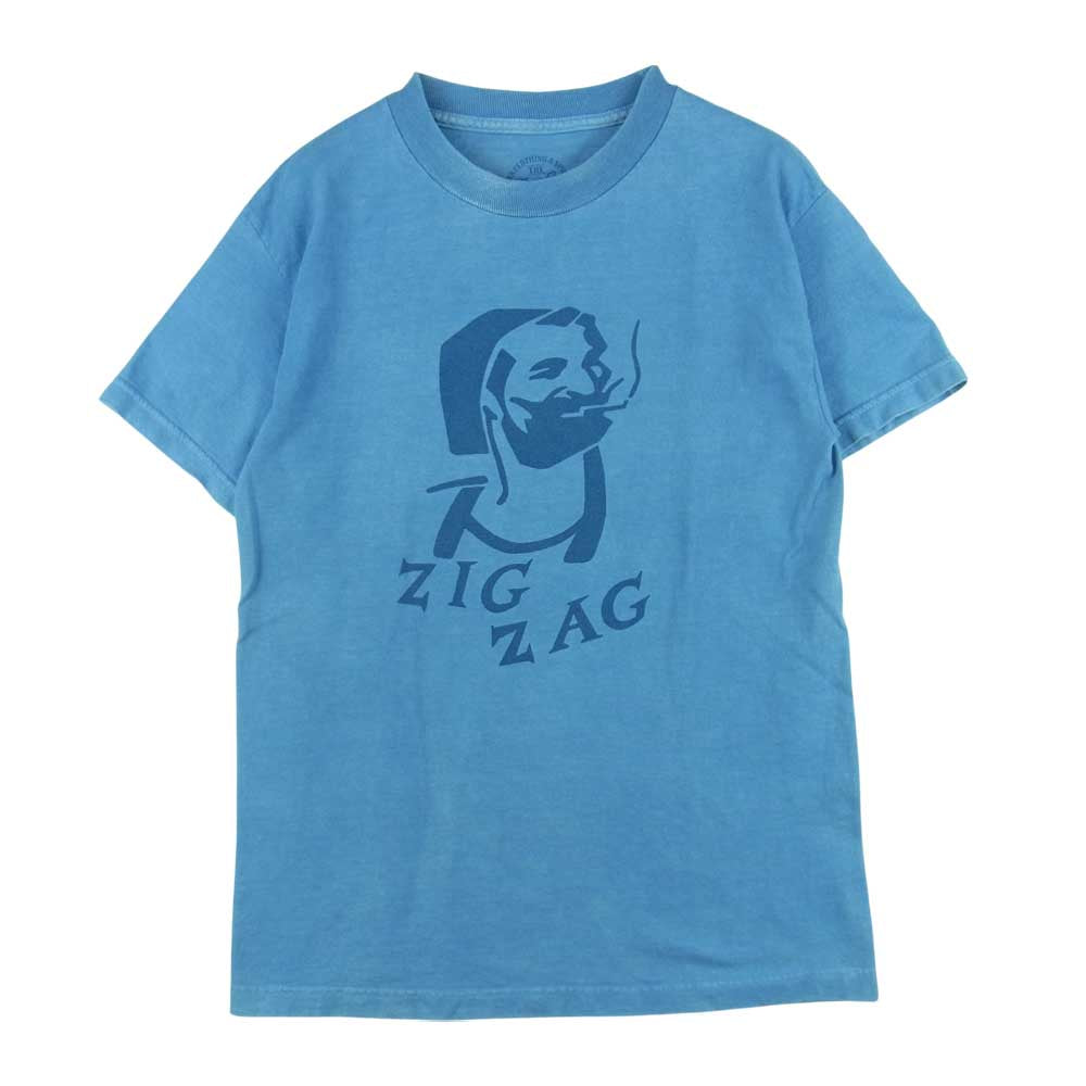 TENDERLOIN テンダーロイン T-TEE ZIG ZAG 藍染 半袖 Tシャツ ブルー系 S【中古】