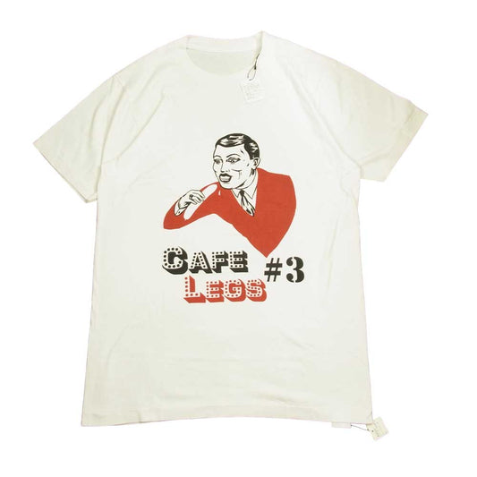 Ron Herman ロンハーマン ロンハーマン カフェ 鎌倉店限定 CAF? LEGS #3 プリント Tシャツ ホワイト系 M【新古品】【未使用】【中古】