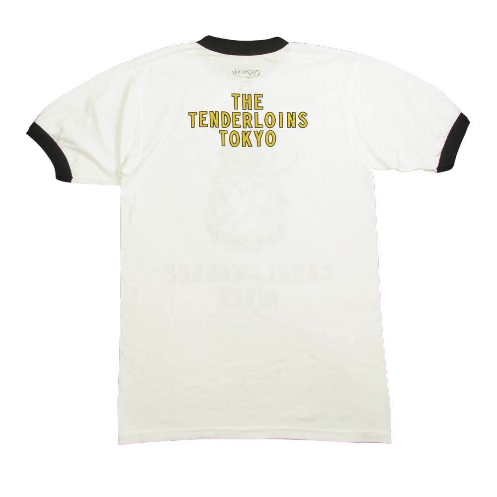 TENDERLOIN テンダーロイン RINGER TEE CV バイキング プリント リンガー Tシャツ ホワイト系 S【中古】