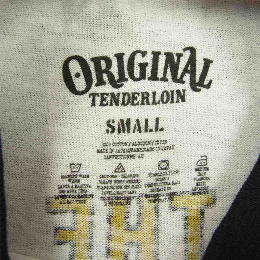 TENDERLOIN テンダーロイン RINGER TEE CV バイキング プリント リンガー Tシャツ ホワイト系 S【中古】