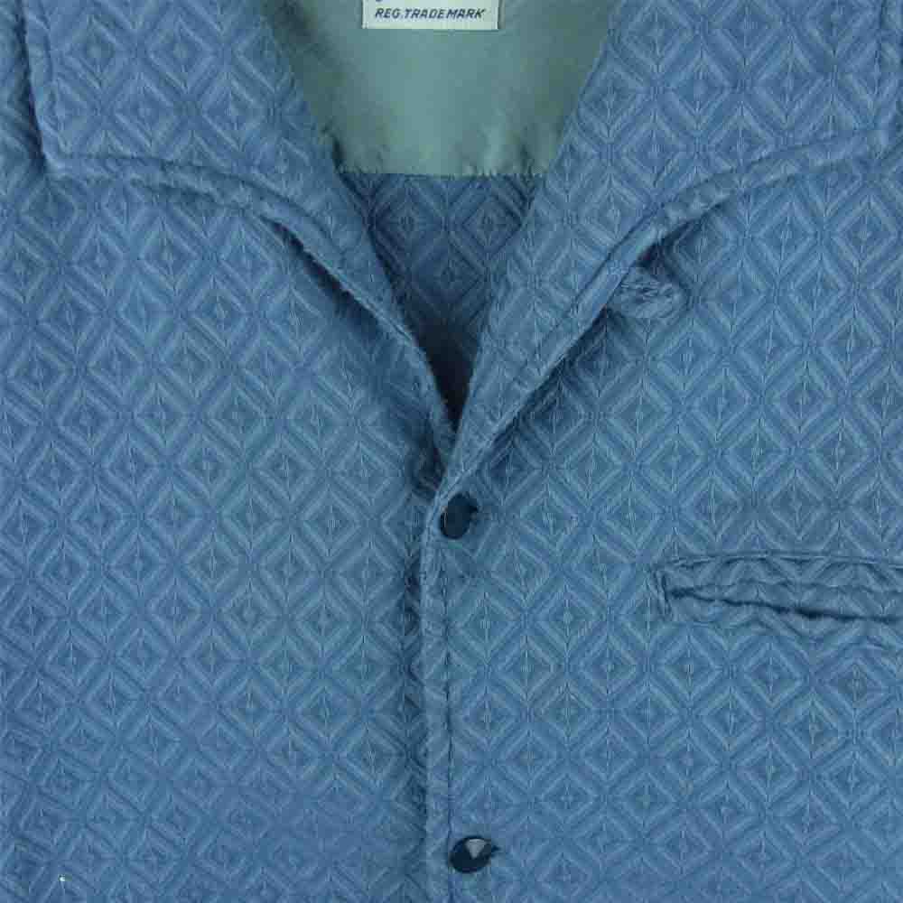 TENDERLOIN テンダーロイン T-S.G SHT 半袖 総柄 オープンカラー シャツ 日本製 グレイッシュブルー系 S【中古】