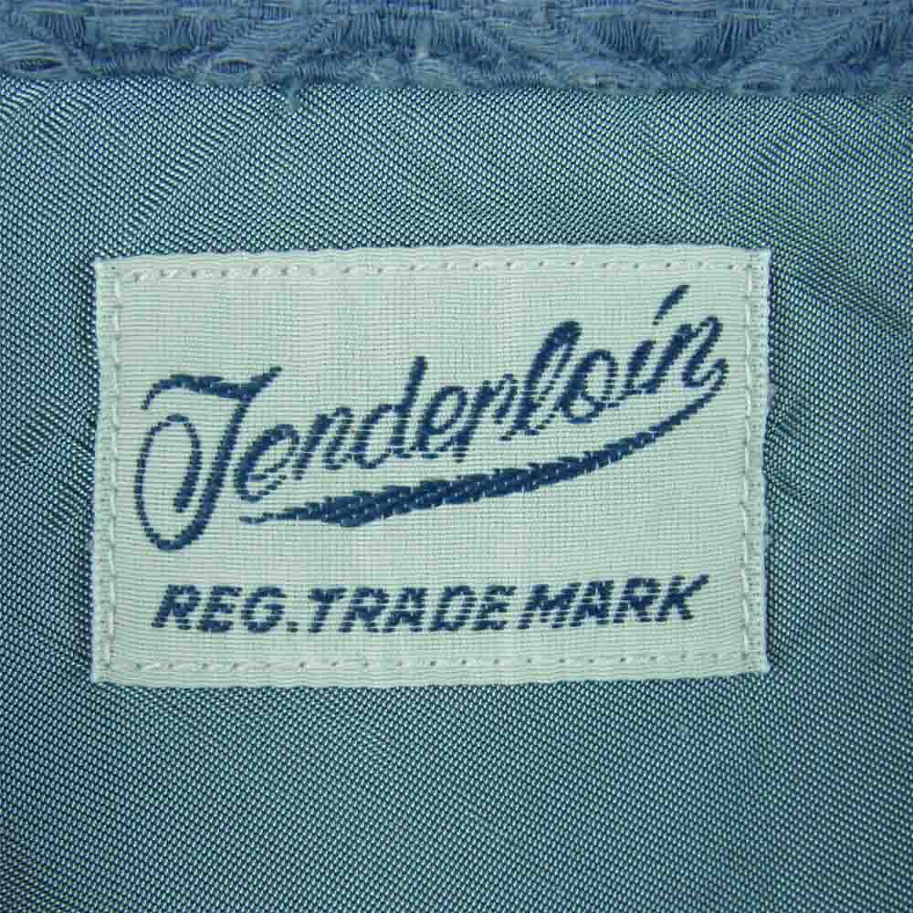 TENDERLOIN テンダーロイン T-S.G SHT 半袖 総柄 オープンカラー シャツ 日本製 グレイッシュブルー系 S【中古】