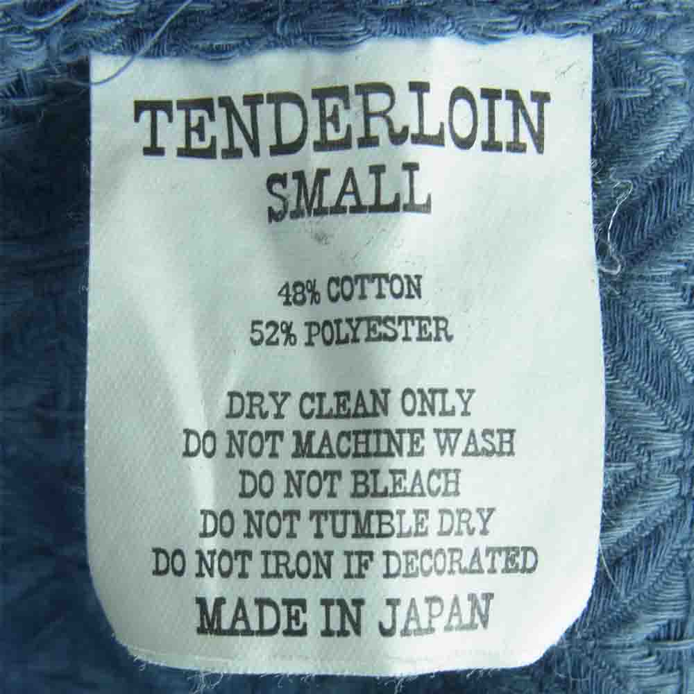 TENDERLOIN テンダーロイン T-S.G SHT 半袖 総柄 オープンカラー シャツ 日本製 グレイッシュブルー系 S【中古】
