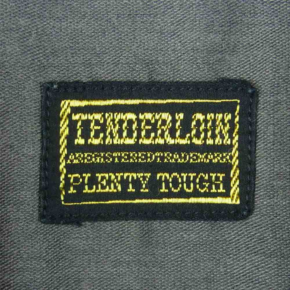 TENDERLOIN テンダーロイン T-POLY CHECK SHT ポリ 半袖 チェック シャツ 日本製 ブルー系 グレー系 XS【中古】