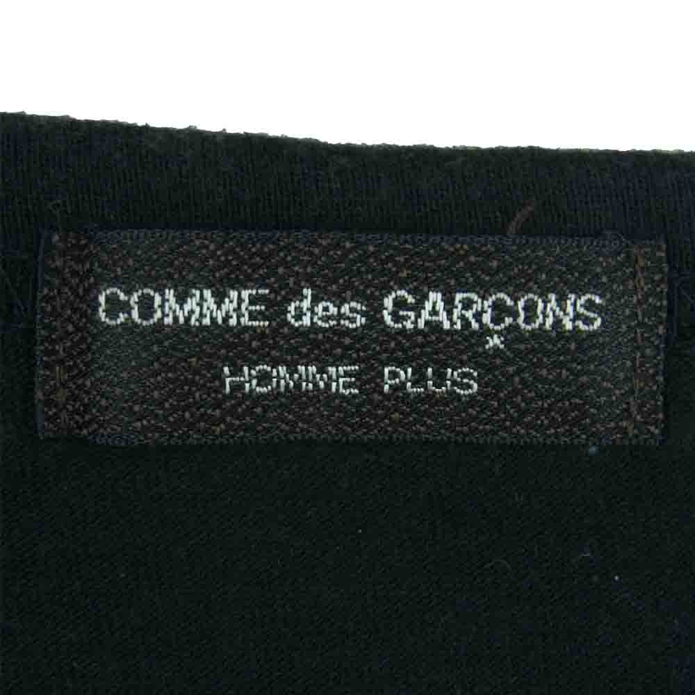 COMME des GARCONS HOMME PLUS コムデギャルソンオムプリュス PT-100450 ヴィンテージ 90s AD1998 サイドジップ 半袖 Tシャツ カットソー ブラック系【中古】
