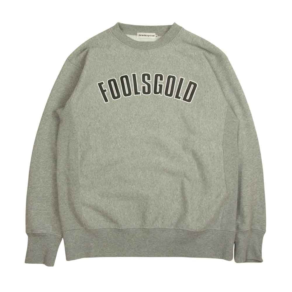 キャバレーポバール FOOLSGOLD プリント スウェット トレーナー グレー系 M【美品】【中古】
