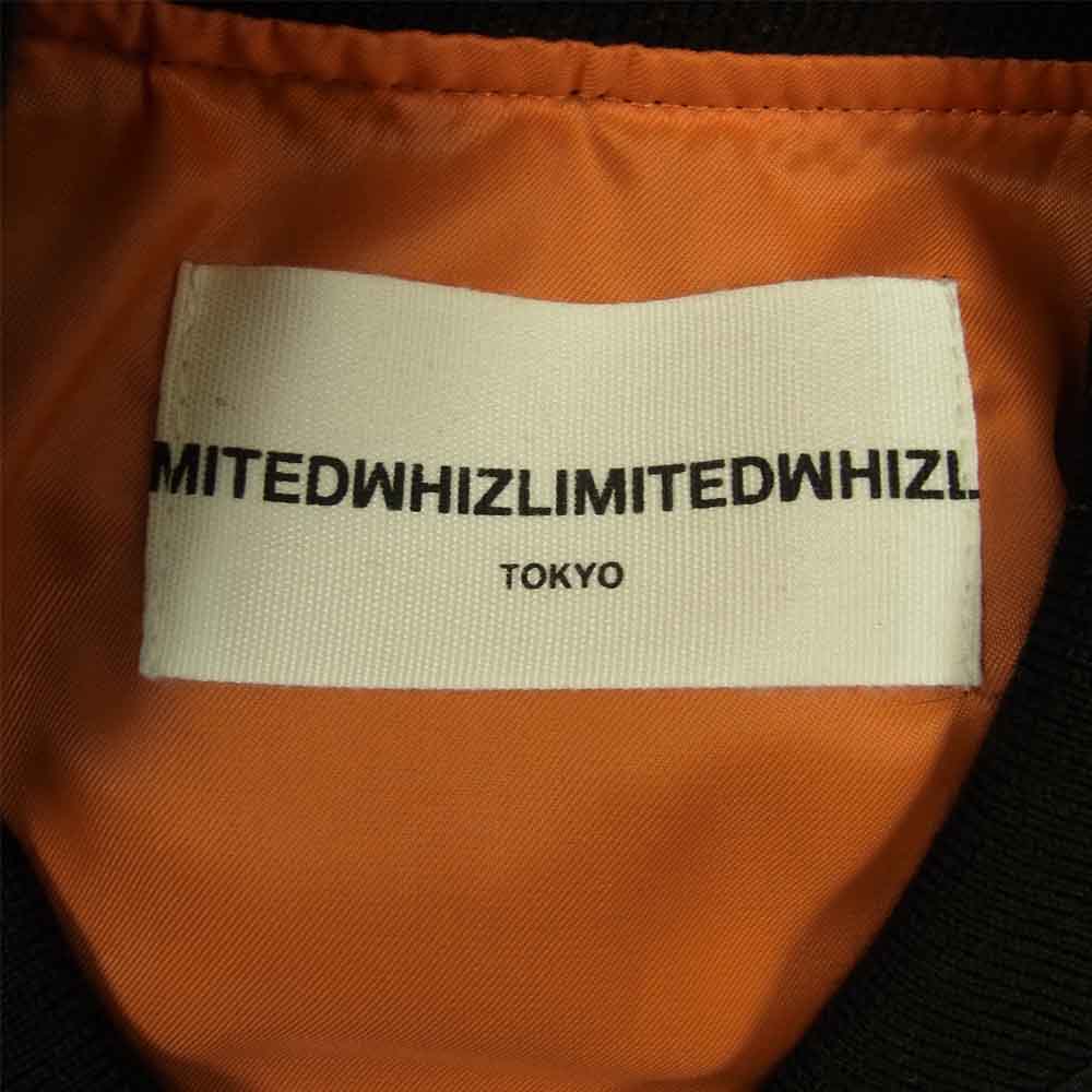 ウィズリミテッド WL-J-99 SUPPORTERS JACKET 袖 ニット レザー 切替 MA-1 フライト サポーターズ ブルゾン ジャケット ブラック系 M【中古】