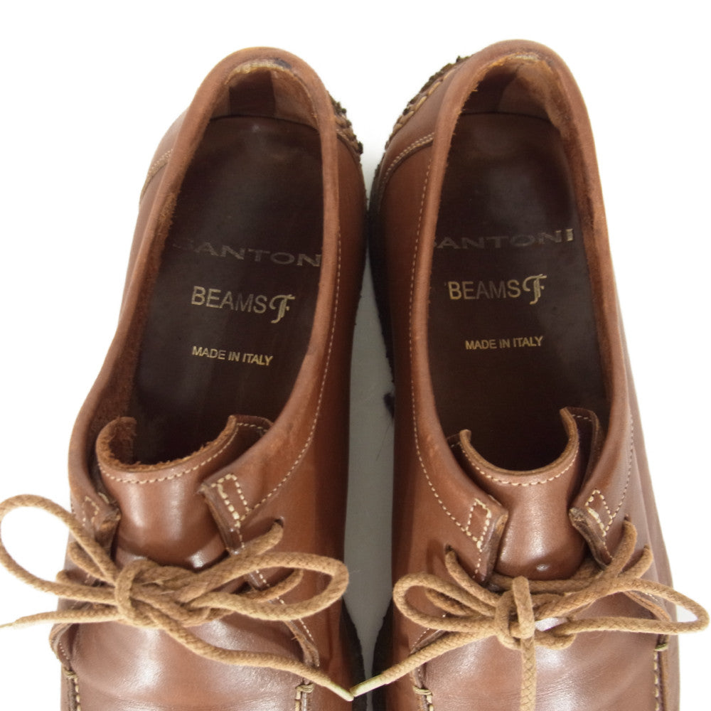 Santoni サントーニ BEAMS 別注 レザー デッキシューズ ブラウン系 サイズ表記無【中古】