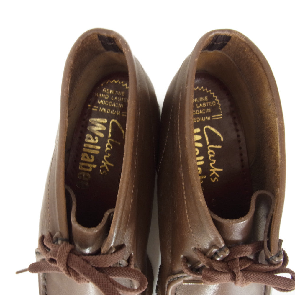 Clarks クラークス WALLABEES ワラビー MOCCACIN モカシン レザー ブーツ シューズ ブラウン系 6 1/2【中古】