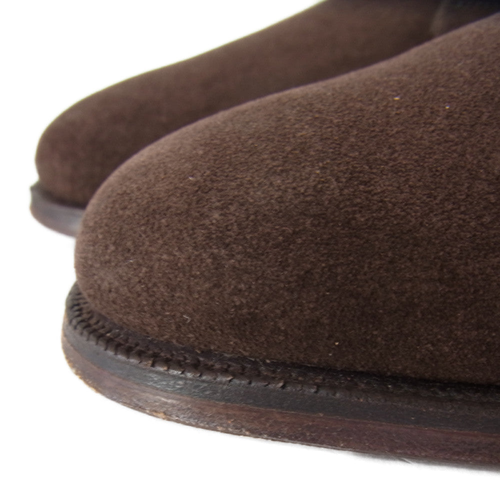 CROCKETT&JONES クロケットアンドジョーンズ 5891 TOMORROWLAND トゥモローランド 別注 BURFORD バーフォード スエード プレーントゥ タッセル ビジネスシューズ ブラウン系 6 1/2【中古】