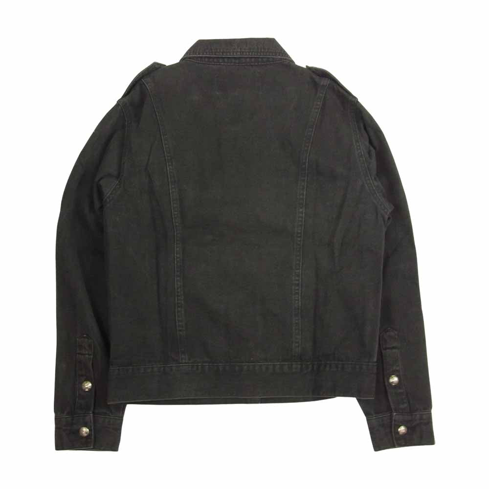 HARLEY DAVIDSON ハーレーダビッドソン エポレット付き ウォッシュ デニムジャケット ブラック系 XS【中古】