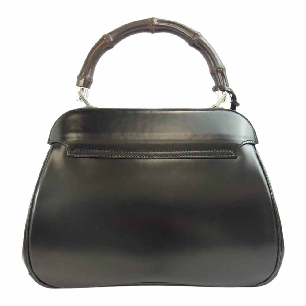 GUCCI グッチ 331830 レディ ロック バンブー ハンドバッグ ブラック系【中古】
