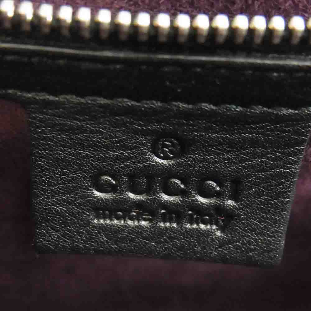 GUCCI グッチ 331830 レディ ロック バンブー ハンドバッグ ブラック系【中古】