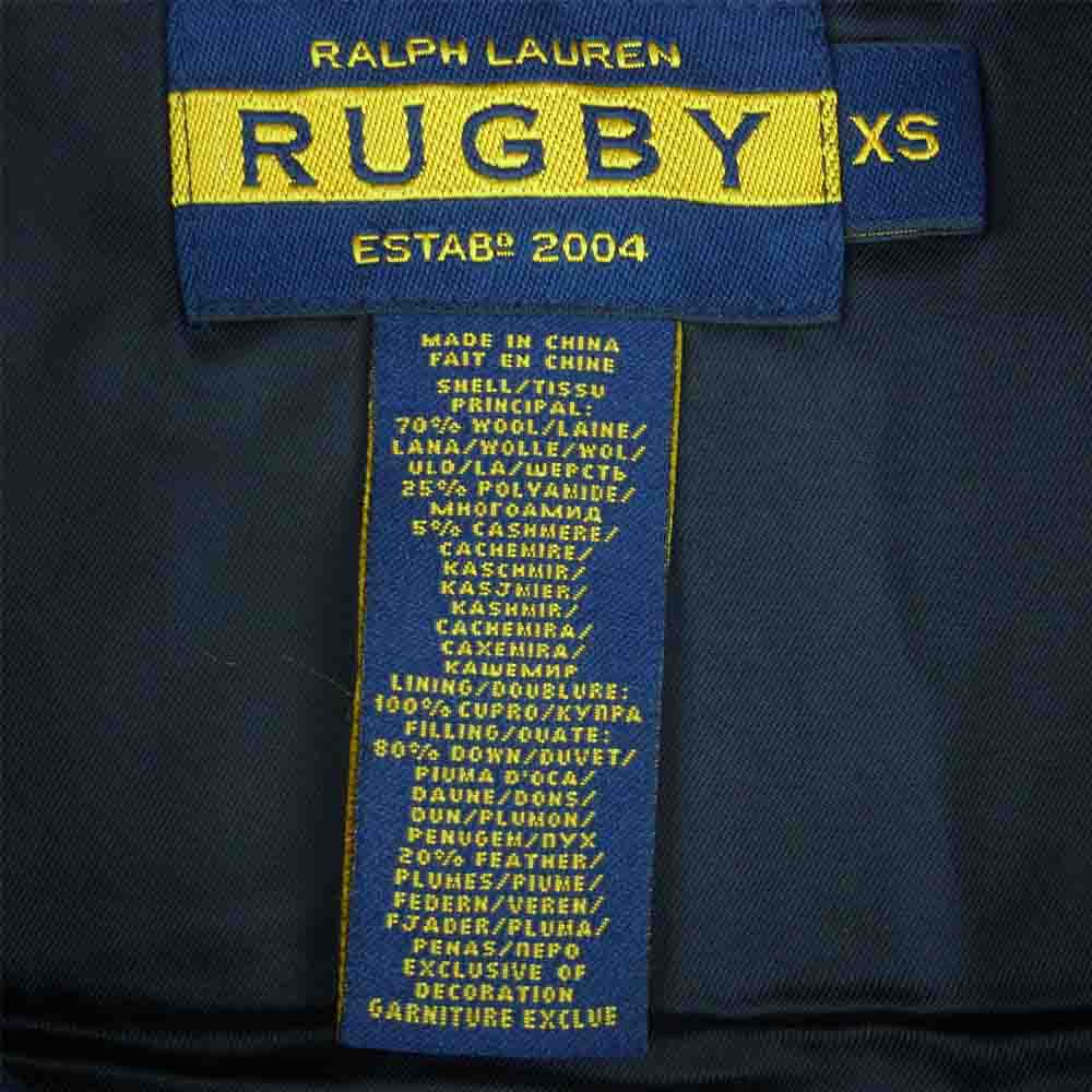 RALPH LAUREN ラルフローレン RUGBY ラグビー ウール ダウン ベスト 中国製 ネイビー系 XS【中古】