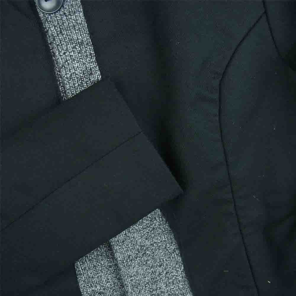 UNDERCOVER アンダーカバー 2007-2008AW 7A1-J1 無題 ニットとハイテク ニット 切替 コットン キャンバス ジャケット ブラック系 1【美品】【中古】