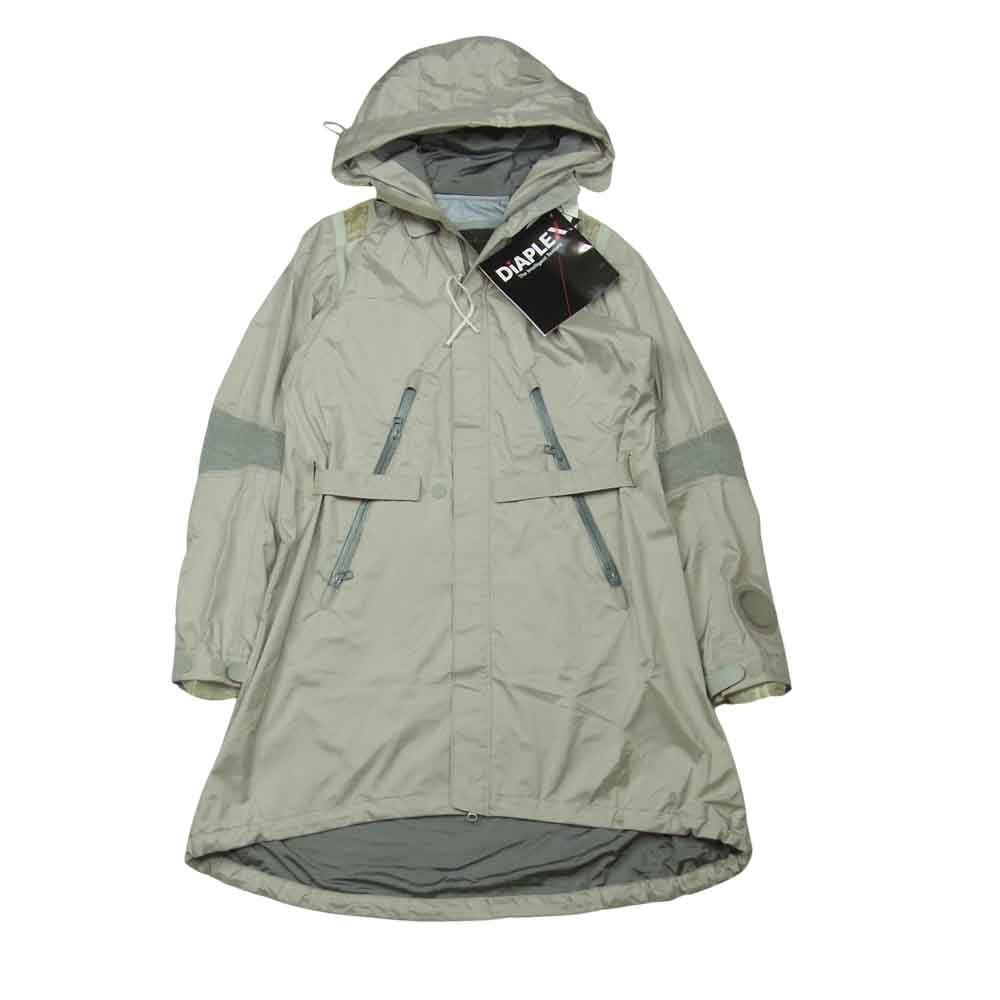 UNDERCOVER アンダーカバー 2007-2008AW 7A8-B2 無題 ニットとハイテク ニット リップストップ 切替 ナイロン フード コート グレー系 2【美品】【中古】