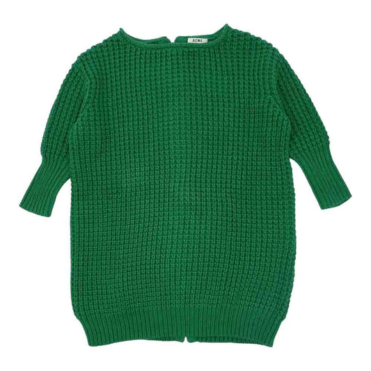 ACNE STUDIOS アクネストゥディオズ バックジップ コットンニット ワンピース グリーン グリーン系 XS【中古】