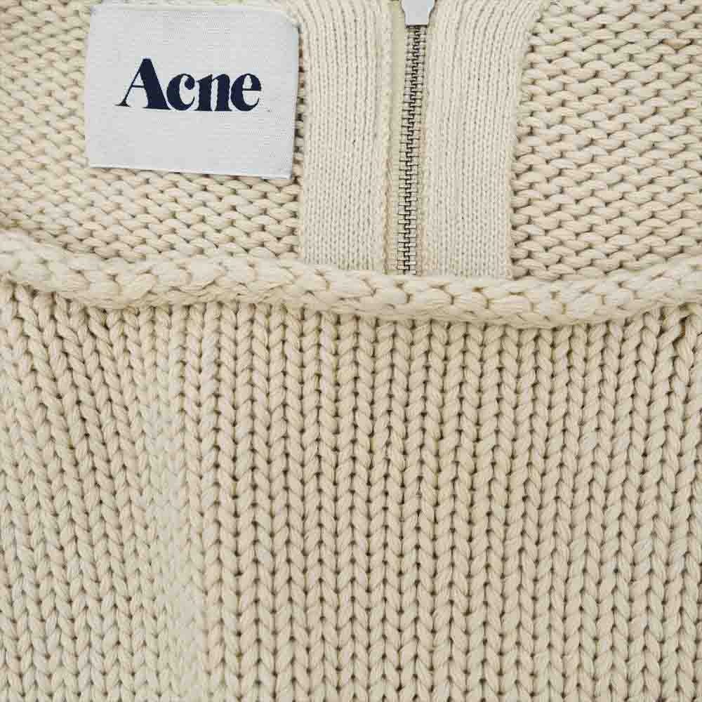 ACNE STUDIOS アクネストゥディオズ バックジップ コットンニット ワンピース ベージュ系 S【中古】