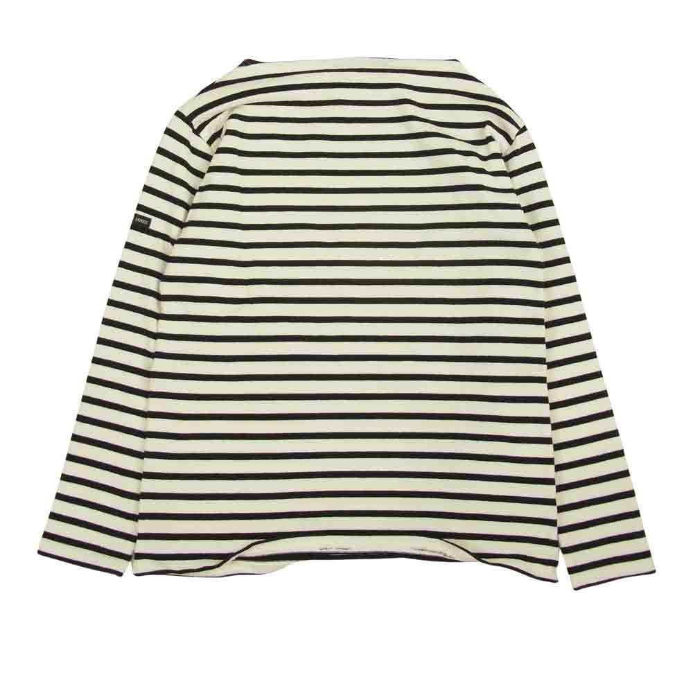 SAINT JAMES セントジェームス OUESSANT ウエッソン バスク ボーダー ロングスリーブ カットソー ブラック系 ホワイト系 XS【中古】