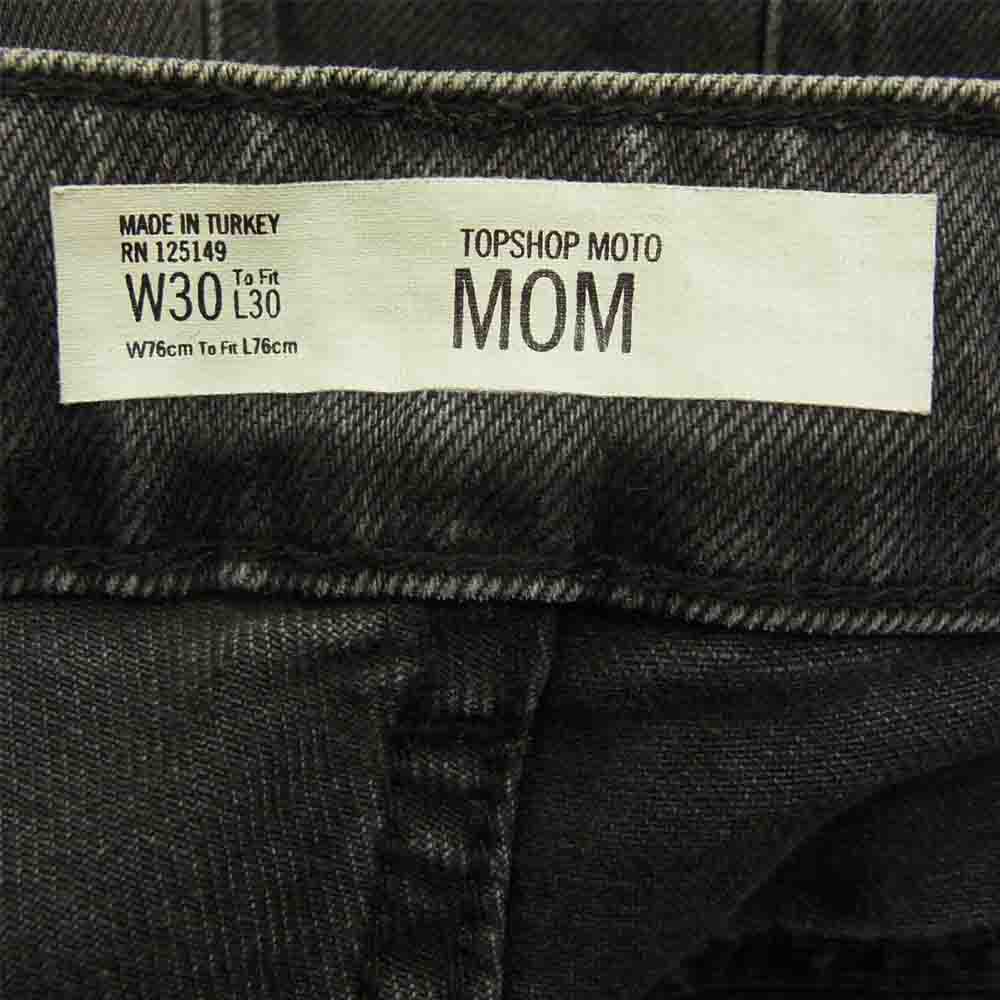 トップショップ モト 加工 ブラック デニム パンツ ブラック系 30【中古】