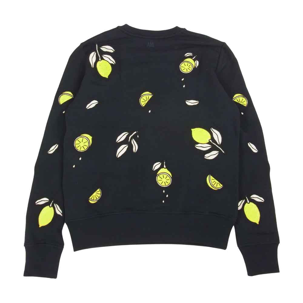 アミ パリス E16J018.70 EMBROIDERED LEMON SWEATSHIRT レモン エンブロイダリー 刺繍 スウェット トレーナー ネイビー系【中古】