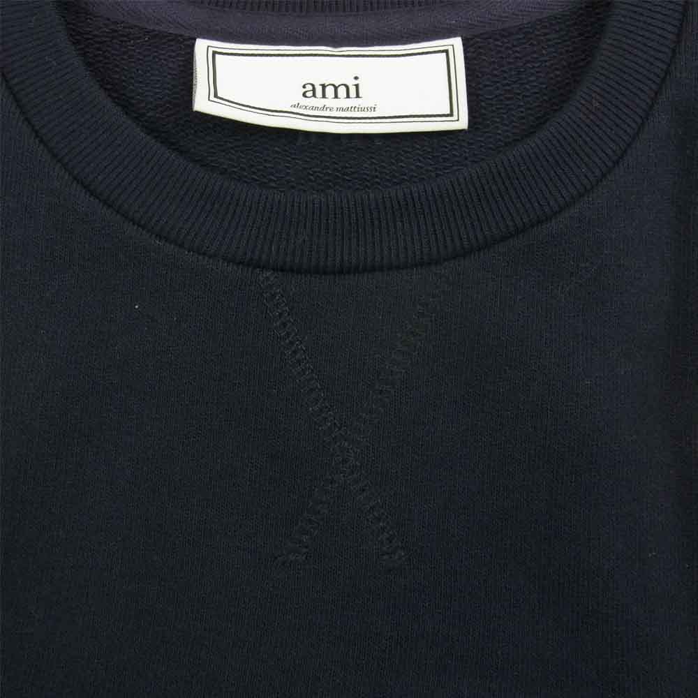 アミ パリス E16J018.70 EMBROIDERED LEMON SWEATSHIRT レモン エンブロイダリー 刺繍 スウェット トレーナー ネイビー系【中古】