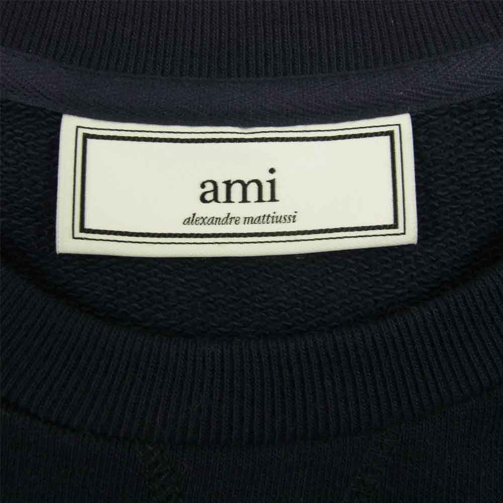 アミ パリス E16J018.70 EMBROIDERED LEMON SWEATSHIRT レモン エンブロイダリー 刺繍 スウェット トレーナー ネイビー系【中古】